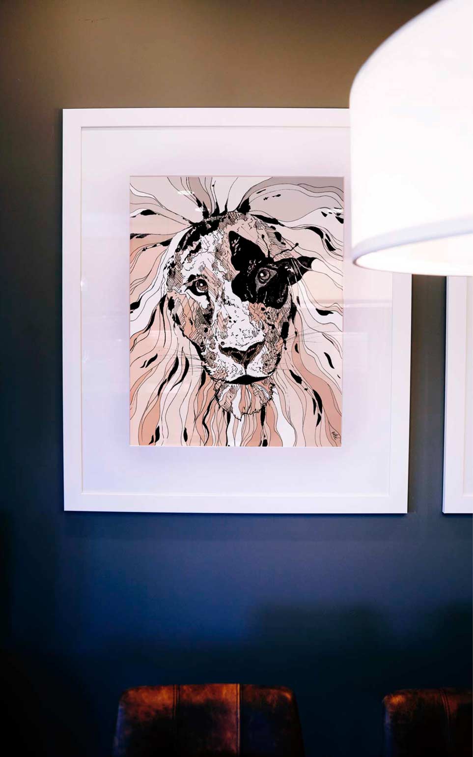 "Shadow", dessin à l'encre de Chine et mise en couleur numérique