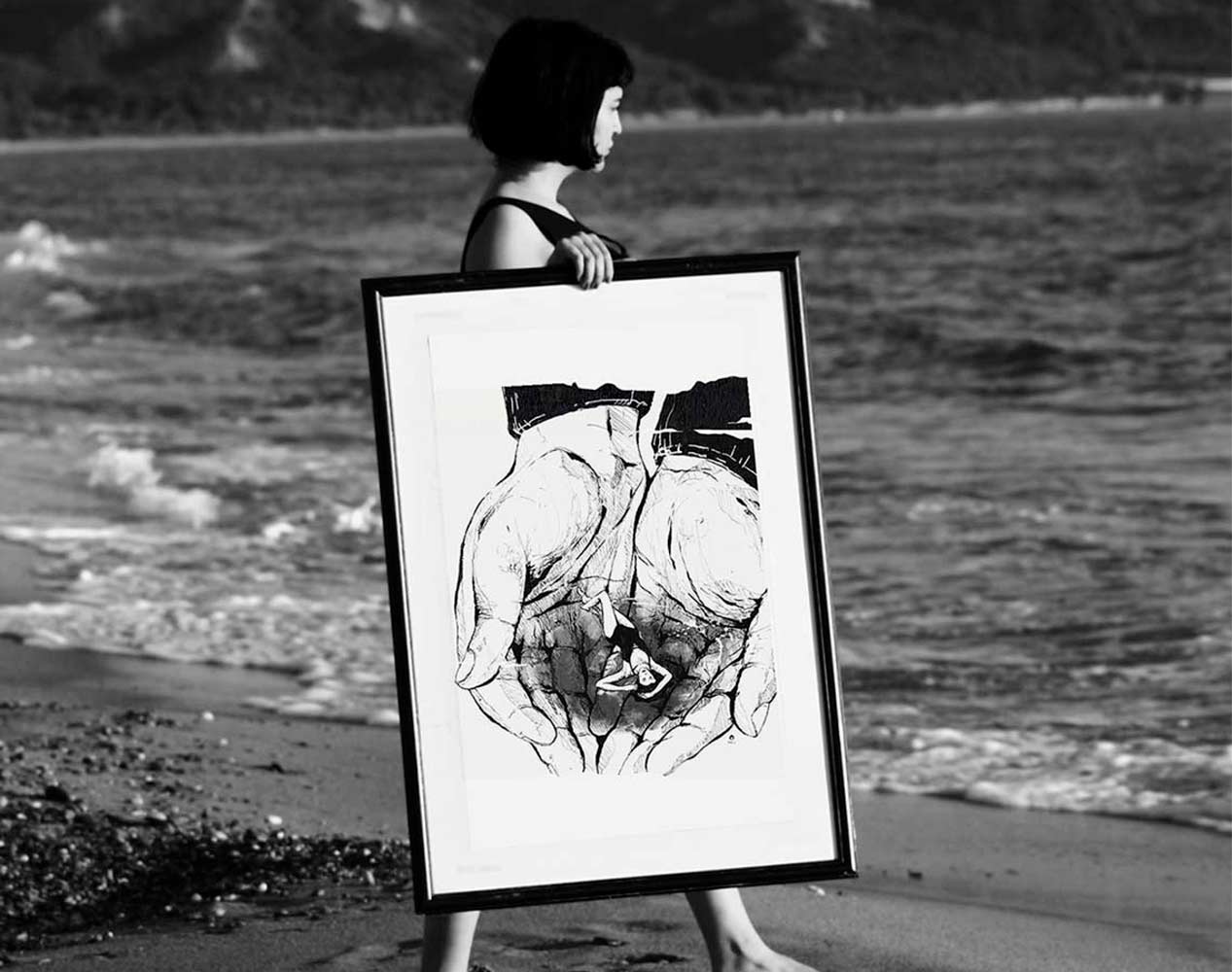 "Gigantic", dessin à l'encre de Chine