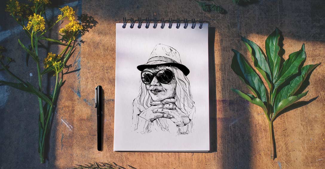 "Marie", dessin à l'encre de Chine