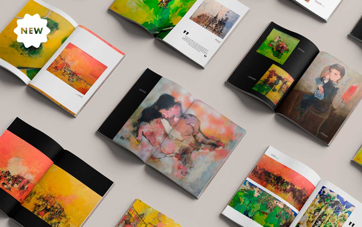 Catalogue pour l’exposition de P. Cara Costea, par Vanja BASIC, graphiste et illustratrice à Bordeaux