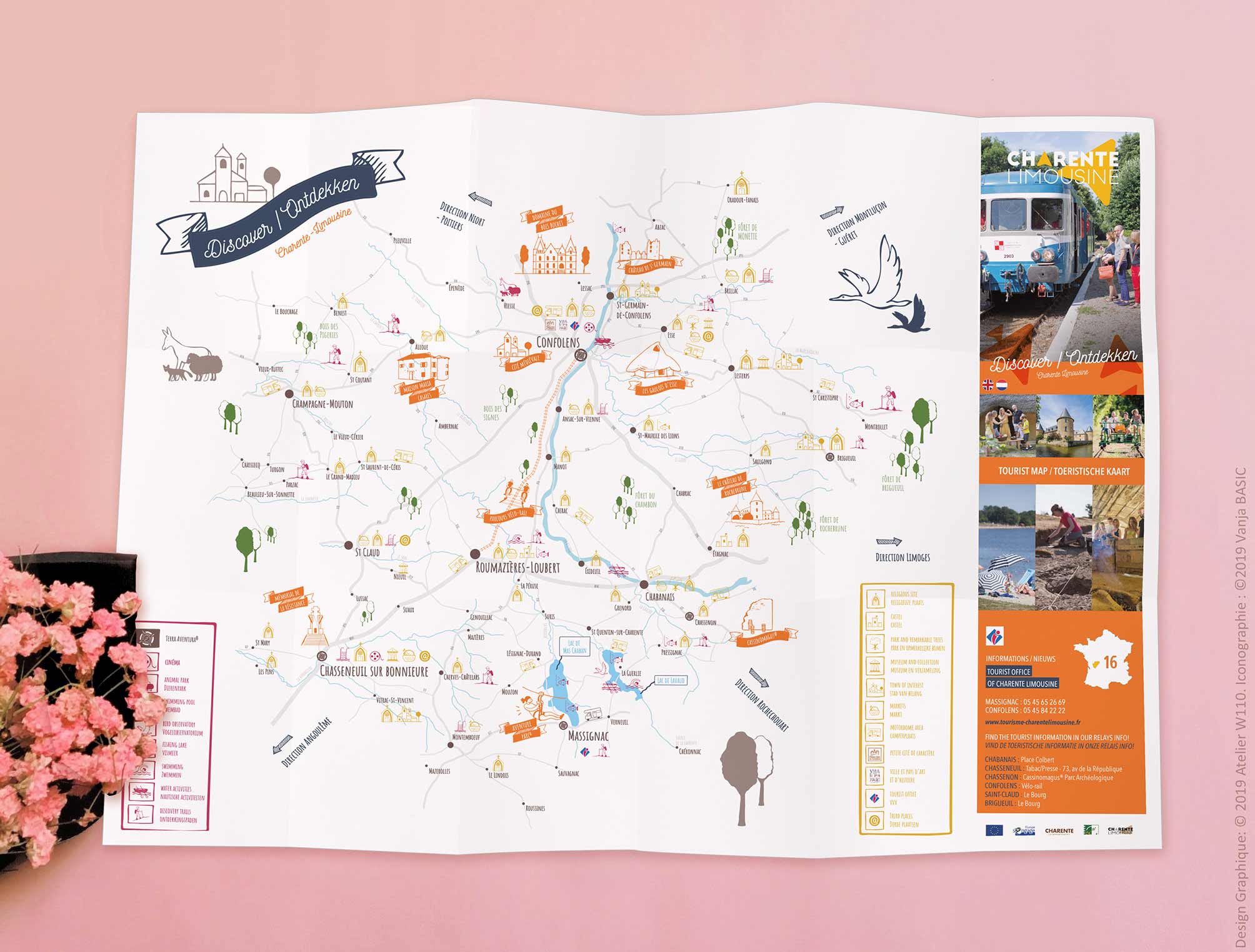 Cartes touristiques de la Communauté de Communes de Charente Limousine