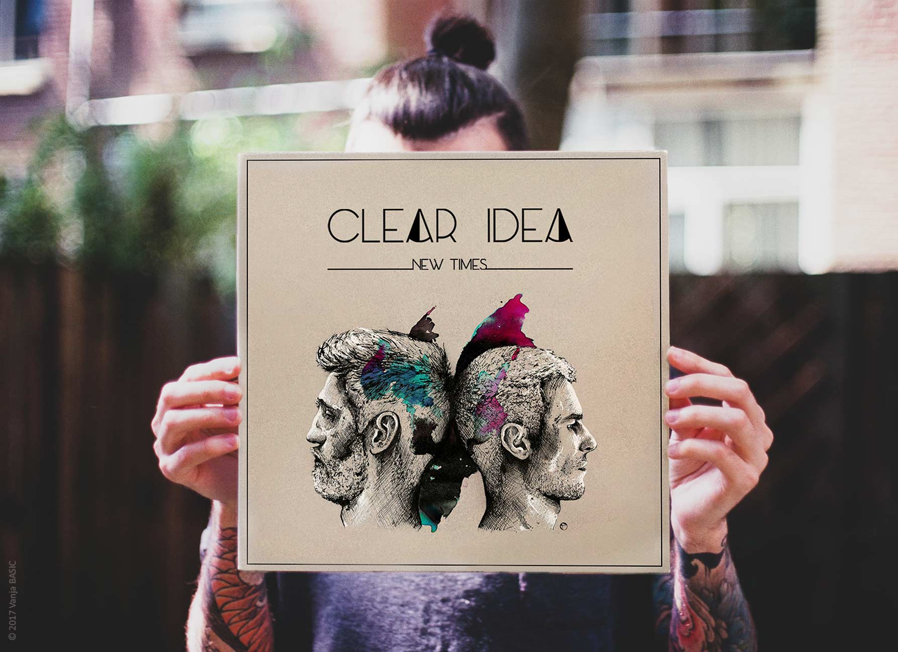 Pochette d’album « New Times » et logo pour Clear Idea, groupe de pop rock anglophone